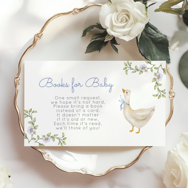 Carte D'accompagnement Livres de fleur sauvage Silly Goose pour bébé (Créateur téléchargé)