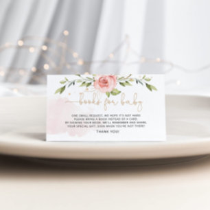 Carte D'accompagnement Livres de fleurs d'or pour bébé