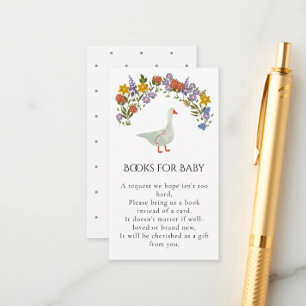 Carte D'accompagnement Livres de fleurs sauvages de Mère l'Oie pour bébé