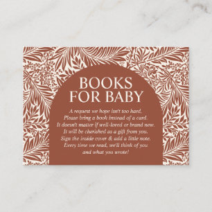Carte D'accompagnement Livres de fleurs sauvages en terre cuite vintage p