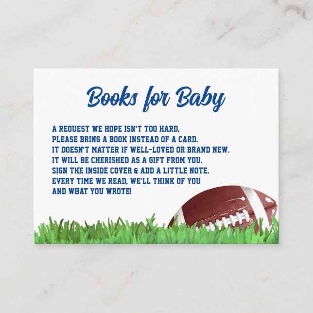 Carte D'accompagnement Livres De Football Américain Pour Baby Card (Devant)