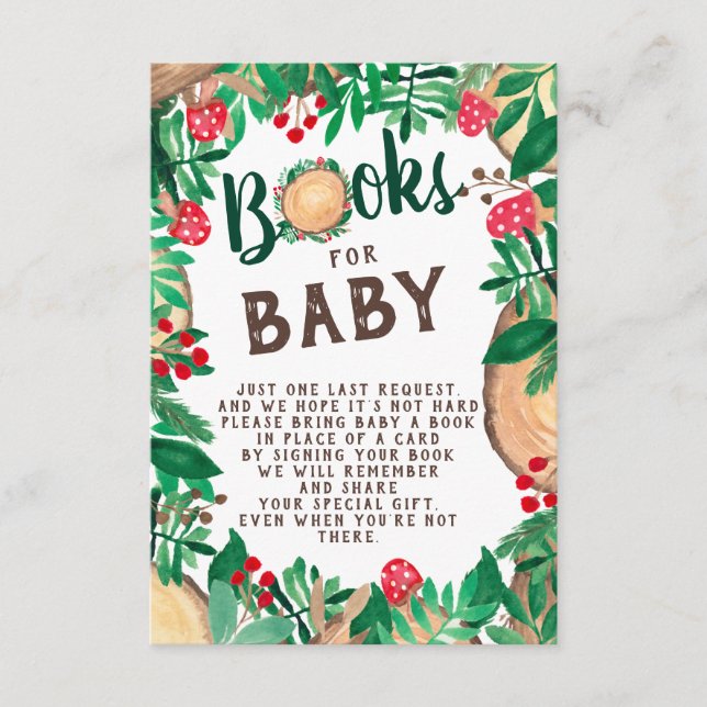 Carte D'accompagnement Livres de forêt pour bébé (Devant)