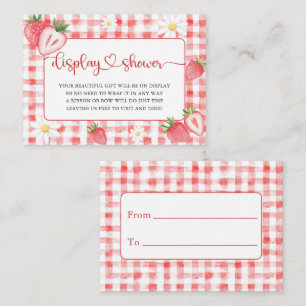 Carte D'accompagnement Livres de fraises Meadow pour Baby shower