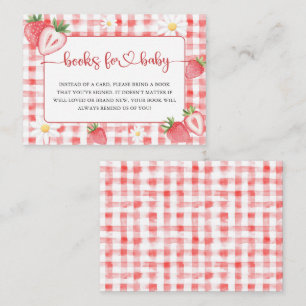 Carte D'accompagnement Livres de fraises Meadow pour Baby shower