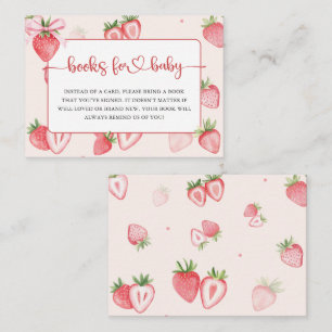 Carte D'accompagnement Livres de fraises Meadow pour Baby shower