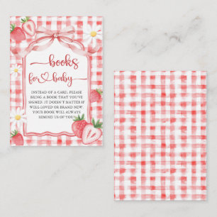 Carte D'accompagnement Livres de fraises Meadow pour Baby shower
