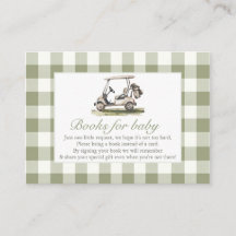 Livres de golf pour bébé Baby Shower Gingham Vert