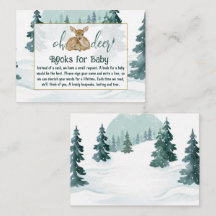 Livres de la forêt hivernale Oh Deer aquarelle pou