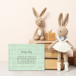 Carte D'accompagnement Livres De Lapin Blanc Pour Baby shower Game