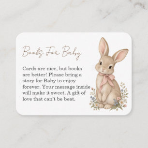 Carte D'accompagnement Livres de lapin vintage pour Baby Shower