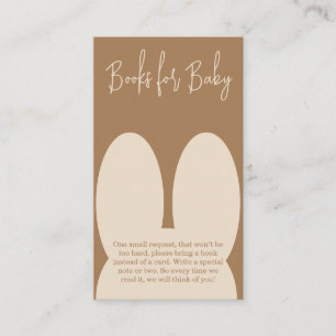 Carte D'accompagnement Livres de lapins mignons pour bébé