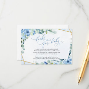 Carte D'accompagnement Livres de livres de livres géométriques Blue Flora