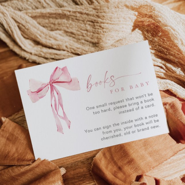 Carte D'accompagnement Livres de livres de livres rose pour bébé Insertio (Créateur téléchargé)