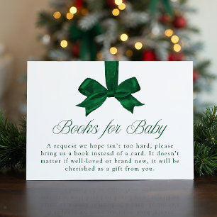 Carte D'accompagnement Livres de Noël Arc-en-Ciel Vert pour Bébé