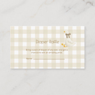 Carte D'accompagnement Livres de petite oie en vichy beige pour bébé Enc