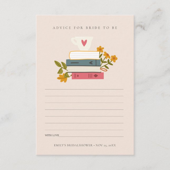 Carte D'accompagnement Livres De Pile Conseils Floraux Pour La Fête des m (Devant)