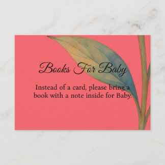 Carte D'accompagnement Livres de pivoine en fleurs pour bébé