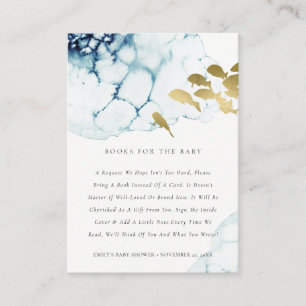 CARTE D'ACCOMPAGNEMENT LIVRES DE POISSONS SOUS-MARINS D'OR POUR BABY SHOW