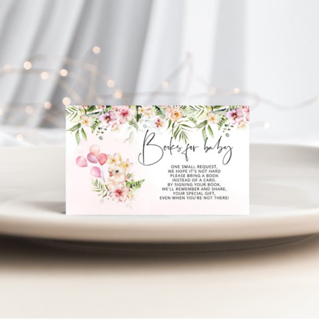 Carte D'accompagnement Livres de safari pour filles tropicales pour bille (Créateur téléchargé)