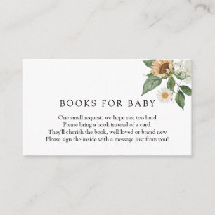 Carte D'accompagnement Livres de tournesols rustiques pour Baby insert ca