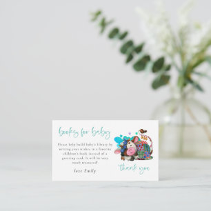 Carte D'accompagnement Livres De Vache Mignonne Pour Le Baby shower