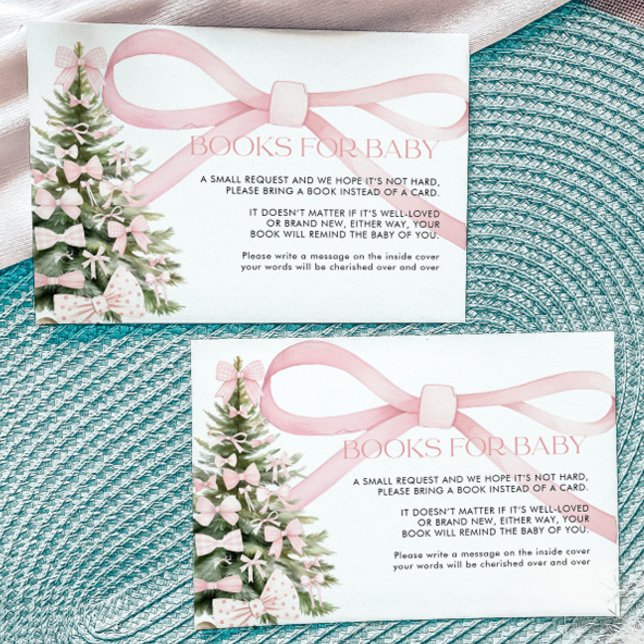 Carte D'accompagnement Livres d'hiver pour Baby Card Pink Bow (Créateur téléchargé)