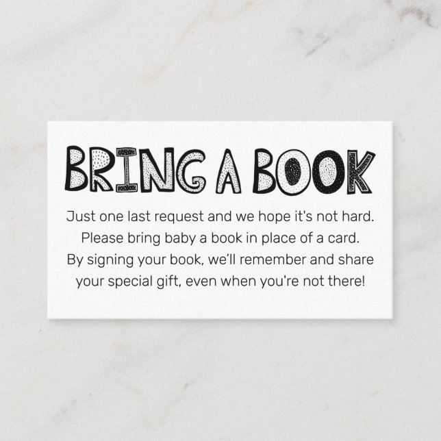 Carte D'accompagnement Livres Doodle Pour Bébé (Devant)