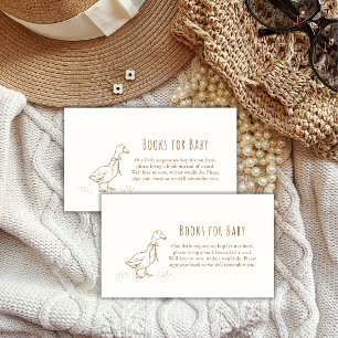 Carte D'accompagnement Livres Élégants Boho pour une Fête de Bébé Silly G