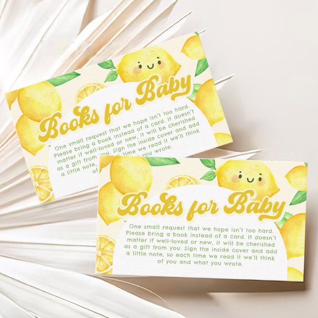 Carte D'accompagnement Livres en Baby shower citron pour bébé (Créateur téléchargé)