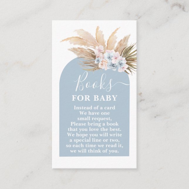 Carte D'accompagnement Livres en laiton de Pampas de Bohême pour Baby Boy (Devant)