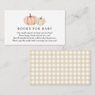 Carte D'accompagnement Livres En vichy citrouille pour boîtier bébé