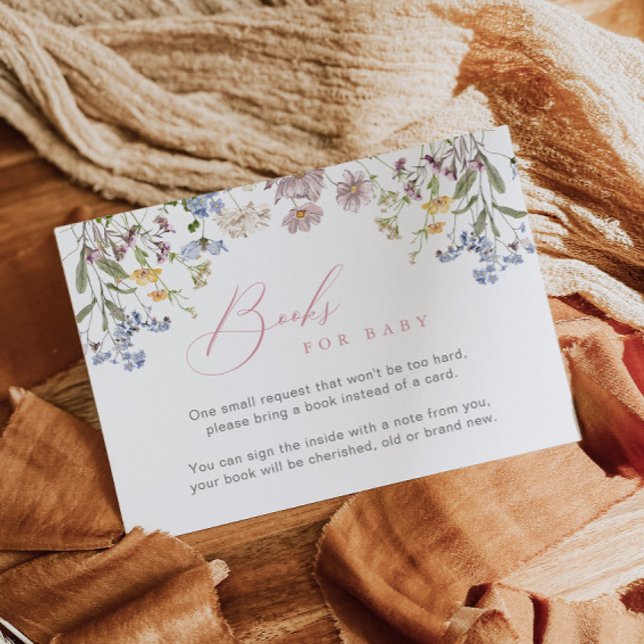 Carte D'accompagnement Livres fleurs sauvages pour Baby Insert Card Flora (Créateur téléchargé)