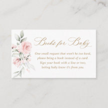 Livres Floral Blush Pink Gold Baby shower pour béb