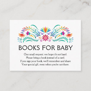 Carte D'accompagnement Livres floraux de Fiesta pour le Baby shower