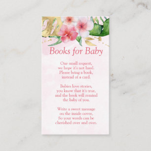 Carte D'accompagnement Livres floraux d'été pour bébé