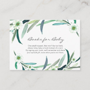 Carte D'accompagnement Livres floraux Eucalyptus pour Baby Card