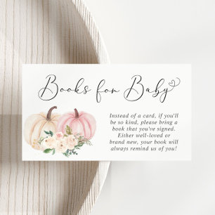 Carte D'accompagnement Livres Floraux Rose citrouille Pour Baby shower