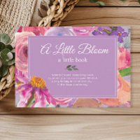 Livres floraux rose pourpre pour Baby shower