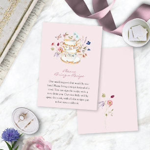 Carte D'accompagnement Livres floraux roses pour Baby Card