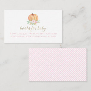 Carte D'accompagnement Livres floraux roses pour bébé pour Baby Shower Ci