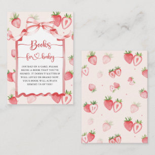 Carte D'accompagnement Livres Fraise de Prairie Branchée pour Baby Shower