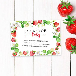 Carte D'accompagnement Livres Fraise Pour Bébé