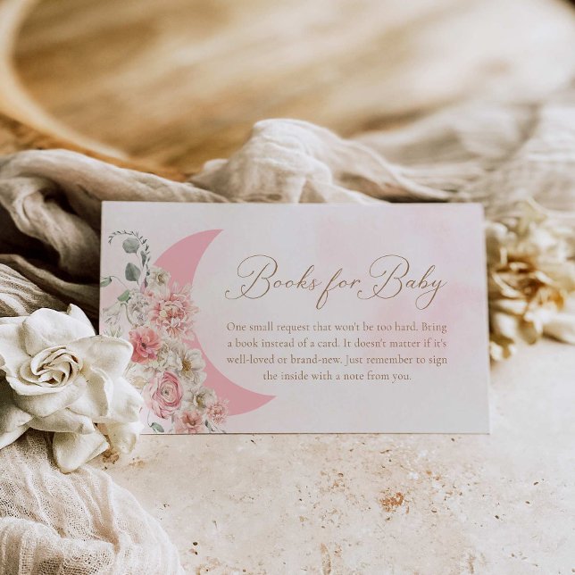 Carte D'accompagnement Livres Girl Pink Moon pour bébé (Créateur téléchargé)