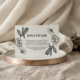 Carte D'accompagnement Livres Goth pour Baby shower tatouage Fleurs