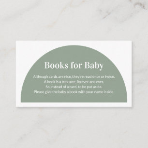Carte D'accompagnement Livres Green Arch pour le boîtier de Baby shower b