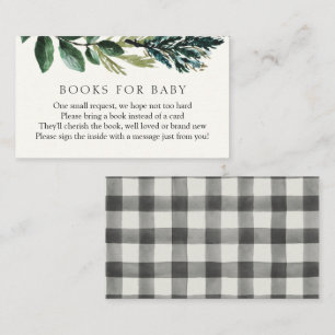 Carte D'accompagnement Livres hiver verdure et plaid pour boîtier bébé