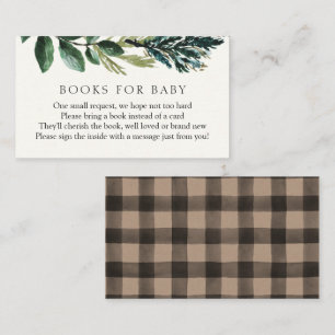 Carte D'accompagnement Livres hiver verdure et plaid pour boîtier bébé