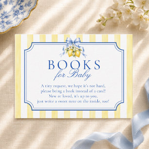 Carte D'accompagnement Livres jaunes rayés Ciao Baby Lemon pour bébé
