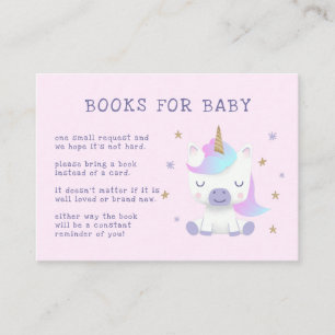 Carte D'accompagnement Livres Magiques Unicorn Pour Le Baby shower
