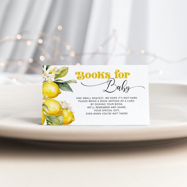 Carte D'accompagnement Livres méditerranéens citron pour bébé (Créateur téléchargé)